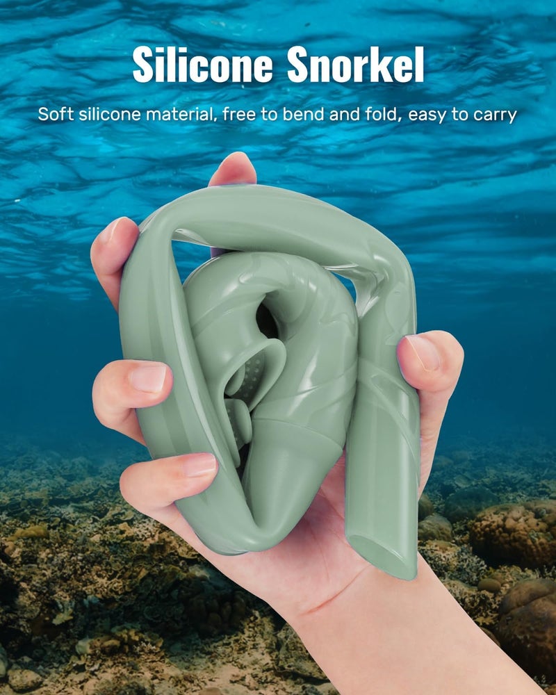 W WSTOO WSTOO Adults Diving Snorkel Breathing Tube Silicone Flexible Foldable Snorkel Anti-Drop for Freediving Swim Training,Diving and Scuba Diving,Easy to Carry for Travel - Image 4